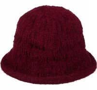 BUCKET HAT KAPELUSZ JESIEŃ ZIMA WIOSNA BOUCLE BUKLA BARANEK BEAR KOL 3007