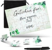 Patelai Drewniane Puzzle DIY 24 Części z Markerem i Torbą, Styl Liści