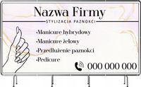 Pielęgnacja paznokci - Manicure hybrydowy i żelowy Baner 130x80 cm