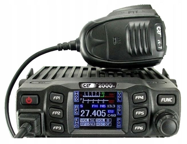Radio CB CRT 2000H LCD 12V AM/FM ASQ CTCSS DCS Export zdjęcie 1