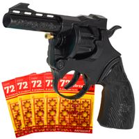 PISTOLET REWOLWER METALOWY NA SPŁONKĘ 5x72szt KAPISZONY GRATIS DLA DZIECI