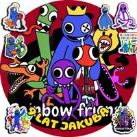 OPŁATEK NA TORT 20CM - RAINBOW FRIENDS + IMIĘ + ! 15CM 18CM