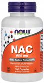 NAC 600mg (N-Acetylocysteina) + Selen | NOW Foods | 100 kaps.