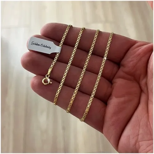 PIĘKNY ZŁOTY ŁAŃCUSZEK DAMSKI BISMARK 2 MM SOLIDNY / SREBRNY 925 NA PREZENT na Arena.pl