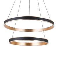 Podwójna lampa wisząca RIO AZ5779 Azzardo LED 86W 3000K okrąg czarny złoty