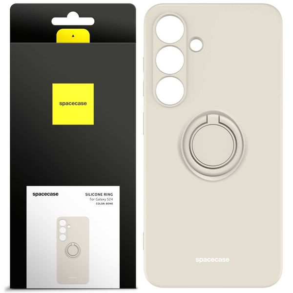 Spacecase Silicone Ring Galaxy S24 Bone zdjęcie 1
