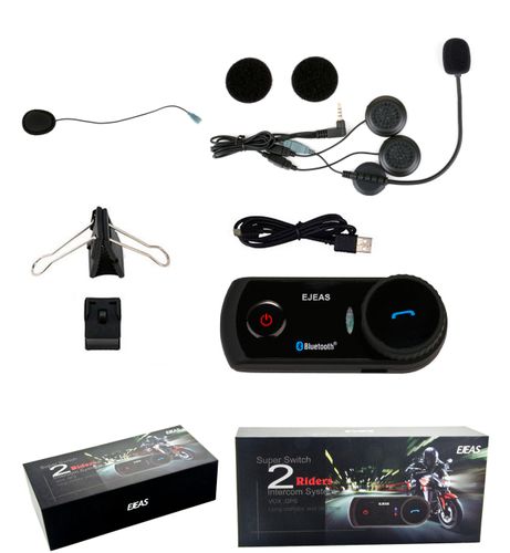 INTERKOM BLUETOOTH MOTOCYKLOWY EJEAS E2 NA 1 KASK na Arena.pl
