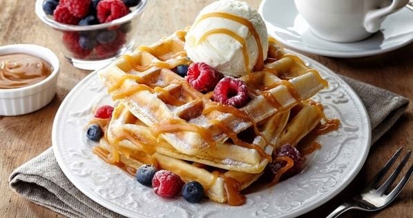 GOFROWNICA NA 2 DUŻE CHRUPIĄCE GOFRY XXL MOCNA OPIEKACZ GOFRÓW WYPIEKACZ zdjęcie 9