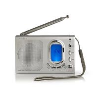Radioodbiornik Radio przenośne Nedis RDWR1000GY FM budzik zegarek Szary
