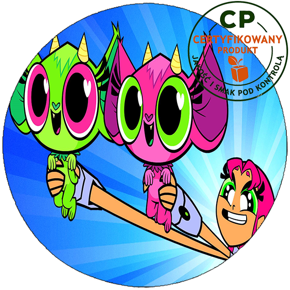 Opłatek na tort Młodzi Tytani zdjęcie 1