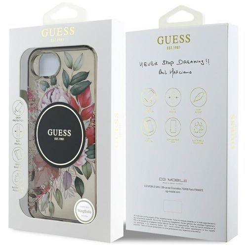 etui guess iml flowers magsafe do iphone 16e czarny na Arena.pl