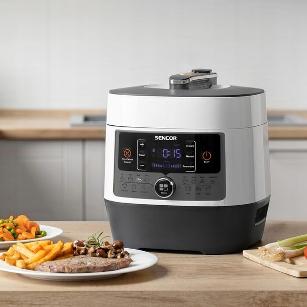 Multicooker szybkowar elektryczny 1000W 5,7L 14 PROGRAMÓW Sencor SPR 3600WH zdjęcie 3