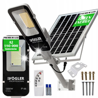 LAMPA SOLARNA Uliczna MOCNA CZUJNIK ZMIERZCHU RUCHU UCHWYT LED PILOT 2000W