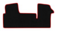Dywanik welurowy Nissan NV400 2010- czarno-czerwony 1 szt.
