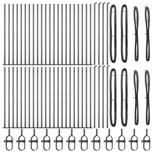 Słupek ogrodzeniowy. 52 pcs Srebrny 3.2 x 3.2 x 140 cm Stal na Arena.pl