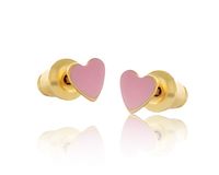 kolczyki różowe serduszka dla dziewczynki (p14770au-e371)