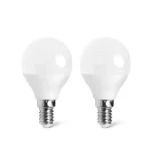 2 x Żarówka LED E14 3W 4000K 255 lm mleczna mała kulka energooszczędna do kuchni