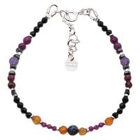 Bransoletka znak zodiaku baran - mix kamieni i srebro