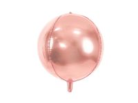 Balon foliowy kula "bubble", różowo złota, 55 cm (21 cali) [balon z helem]