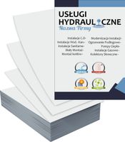 Ulotki A6 5000 szt reklamowe firmowe USŁUGI HYDRAULICZNE duży wybór