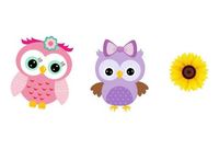 Wydruk cukrowy na tort A5 sowy sowa DIY