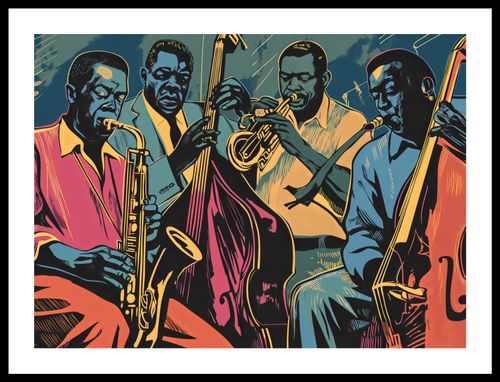 Plakat 55x40cm Jazzmani w Gazie na Arena.pl