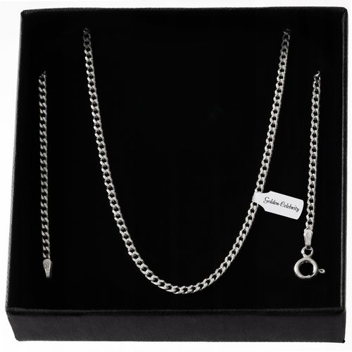 SREBRNY ŁAŃCUSZEK PANCERKA + MEDALIK MATKA BOSKA SREBRO PR. 925 + DEDYKACJA na Arena.pl