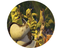 Opłatek na tort Shrek