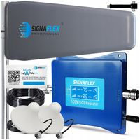 ZESTAW WZMACNIACZ ZASIĘGU SYGNAŁU INTERNETU EGSM DCS 4G LTE + ANTENY 10m