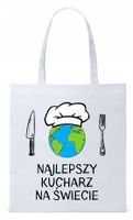 Dla Kucharza Kucharki Torba Eco Biała Shopper Z Nadrukiem Ze Zdjęciem