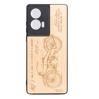 Drewniane Etui Bewood do Motorola Edge 50 Fusion HARLEY PATENT ANIEGRE
