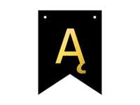 Baner DIY, 16 cm, czarny, literka "Ą" [stwórz swój baner]