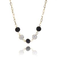 naszyjnik stal szlachetna pozłacana 14k złotem nst1530