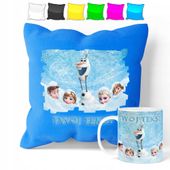 ZESTAW: KUBEK + POSZEWKA - KRAINA LODU FROZEN - PREZENT WIELE WZORÓW + IMIĘ