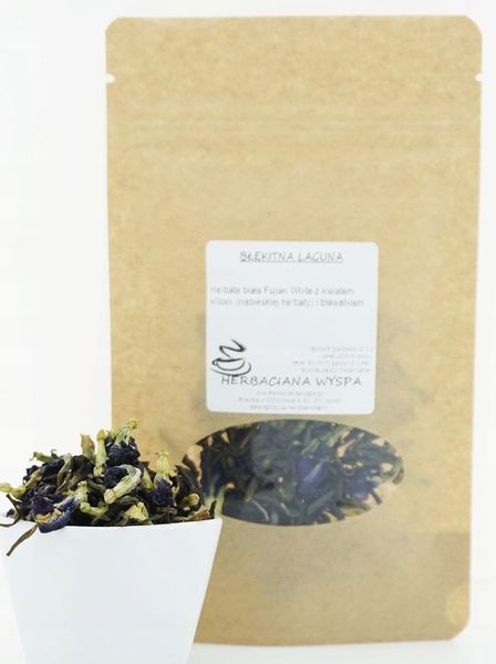 BŁĘKITNA LAGUNA 100 g herbata biała i niebieska z bławatkiem zdjęcie 3