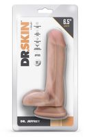 dr. skin dr. jeffrey 6.5 inch dildo with balls beige