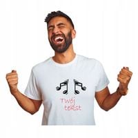 Koszulka z nadrukiem twój tekst NUTA MUZYKA