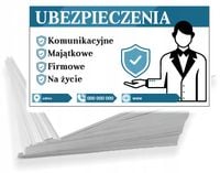 Wizytówki reklamowe 200 szt różne wzory UBEZPIECZENIA MAJĄTKOWE