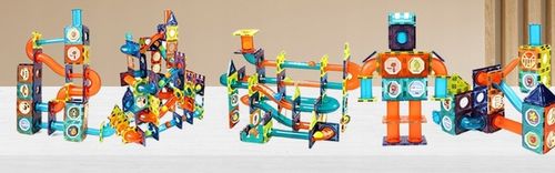 Klocki MAGNETYCZNE KONSTRUKCYJNE świecący tor 110 el 3D MAGNETIC Edukacyjne na Arena.pl