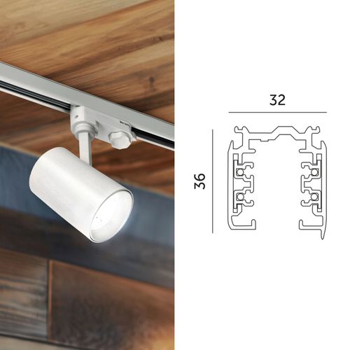 3x Szyna oświetleniowa 3-fazowa 1m BIAŁA do LED NEXTRACK Szynoprzewód na Arena.pl