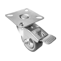 Kółko gumowane fi 50 z hamulcem, łożysko kulkowe