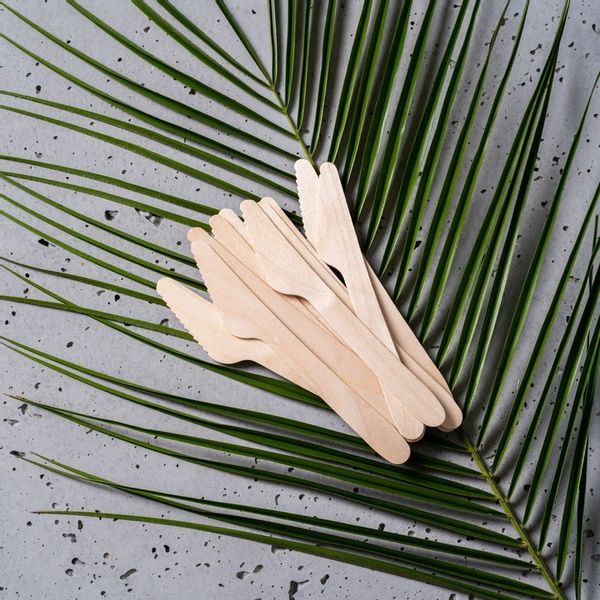 Zestaw z trzciny cukrowej kwadratowy brąz/12 osób zdjęcie 4