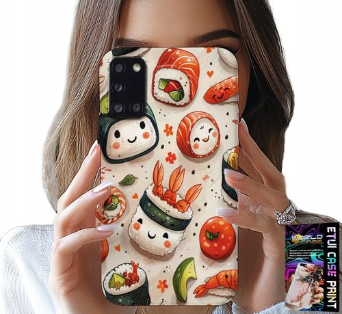 ETUI DO SAMSUNG GALAXY A31 - SŁODKIE UŚMIECHNIĘTE SUSHI OBUDOWA CASE na Arena.pl