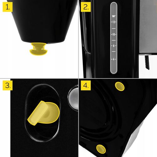 Ekspres przelewowy kawy 2w1 Yoer 1900W +Dystrybutor wody na herbatę na Arena.pl