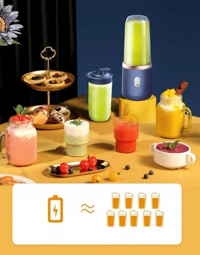 BLENDER KIELICHOWY PRZENOŚNY BEZPRZEWODOWY KEMPING 400ML 2 KUBKI na Arena.pl