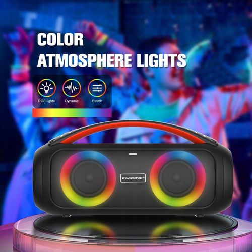 MOCNY GŁOŚNIK BLUETOOTH DYNASONIC D93 IPX7 USB Oświetlenie RGB na Arena.pl