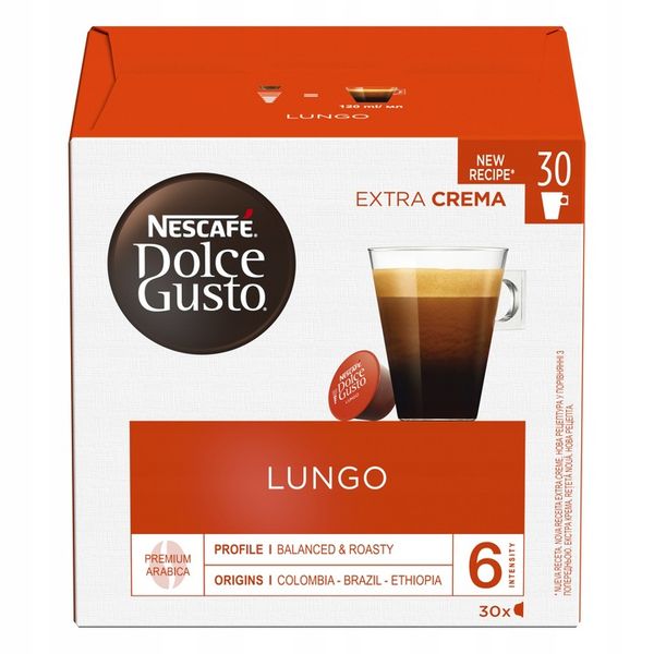 Kapsułki do ekspresu Nescafe Dolce Gusto Lungo 30x zdjęcie 1