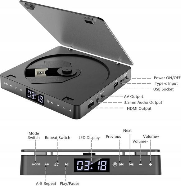 Przenośny odtwarzacz DVD Gueray KC-708 zdjęcie 2