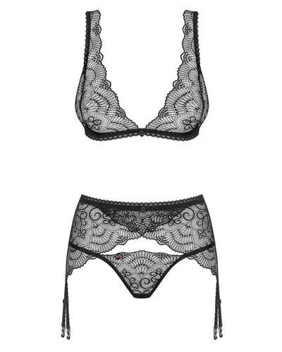 Firella komplet 3-częściowy czarny - Obsessive L/XL na Arena.pl