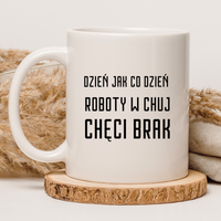 CHAMSKI KUBEK BEZ CENZURY | ŚMIESZNY PREZENT | DO PRACY BIURA DOMU | 330 ml